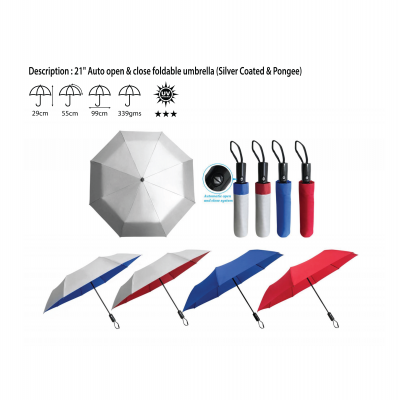 21 3 FOLD AUTO OPEN UMBRELLA