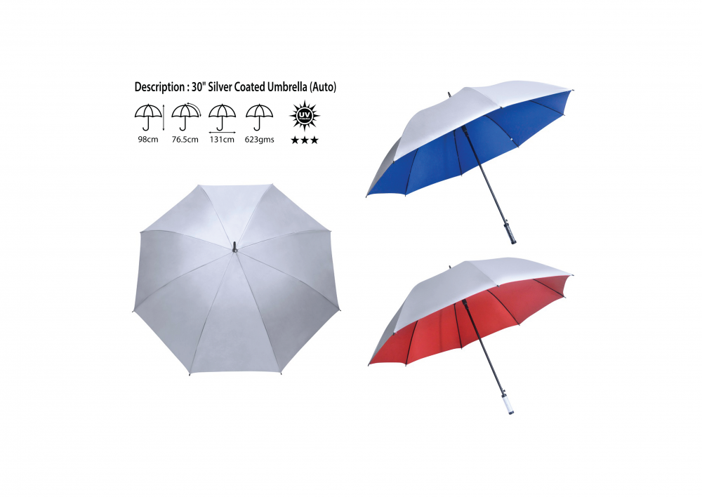 30 SILVER COATED UMBRELLA(AUTO)