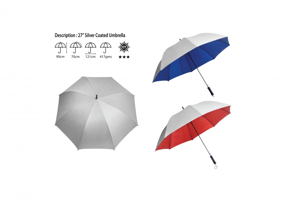 27 SILVER COATED UMBRELLA